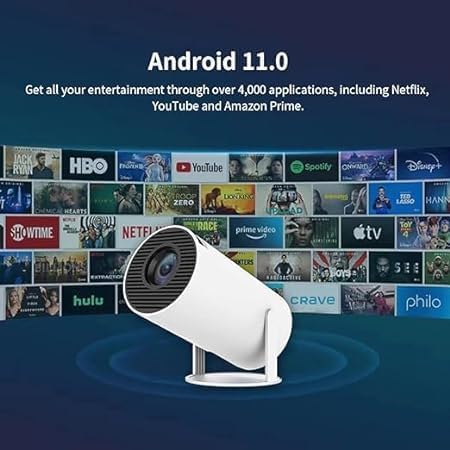 Android Mini Projector  11 WIFI6 BT5.0 1080P 1280 * 720P