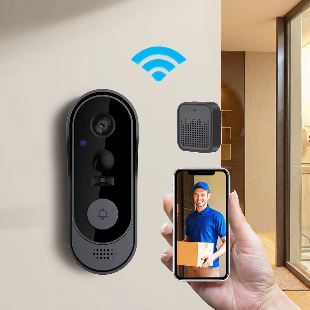 Tuya Smart Doorbell with Camera Wireless Video Doorbell WIFI HD Outdoor Phone Door Bell Camera Security Video Intercom Bell