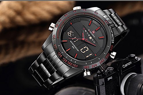 Naviforce NF9024-BBR Analog-Digital Black Dial Men's Watch