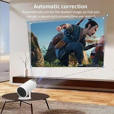 LEXIV TRENDS Mini Projector Android 11 WIFI6 BT5.0 1080P 1280 * 720P Home R TV Screen Projector Outdoor Portable