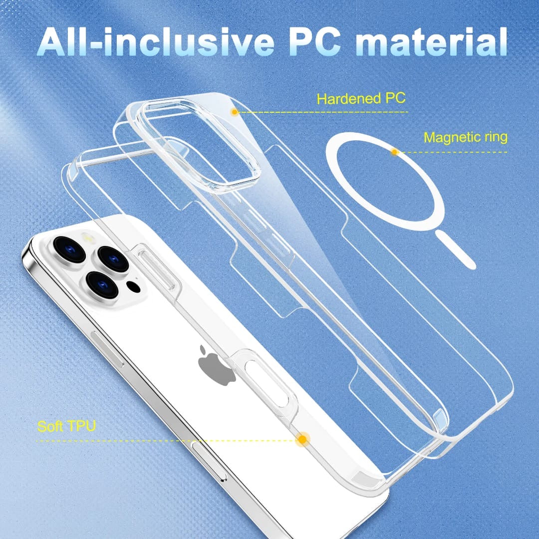 🔒 Lifetime Warranty | Anti-Yellow MagSafe Case – Premium Hard PC | Crystal Clear | Ultra Durable