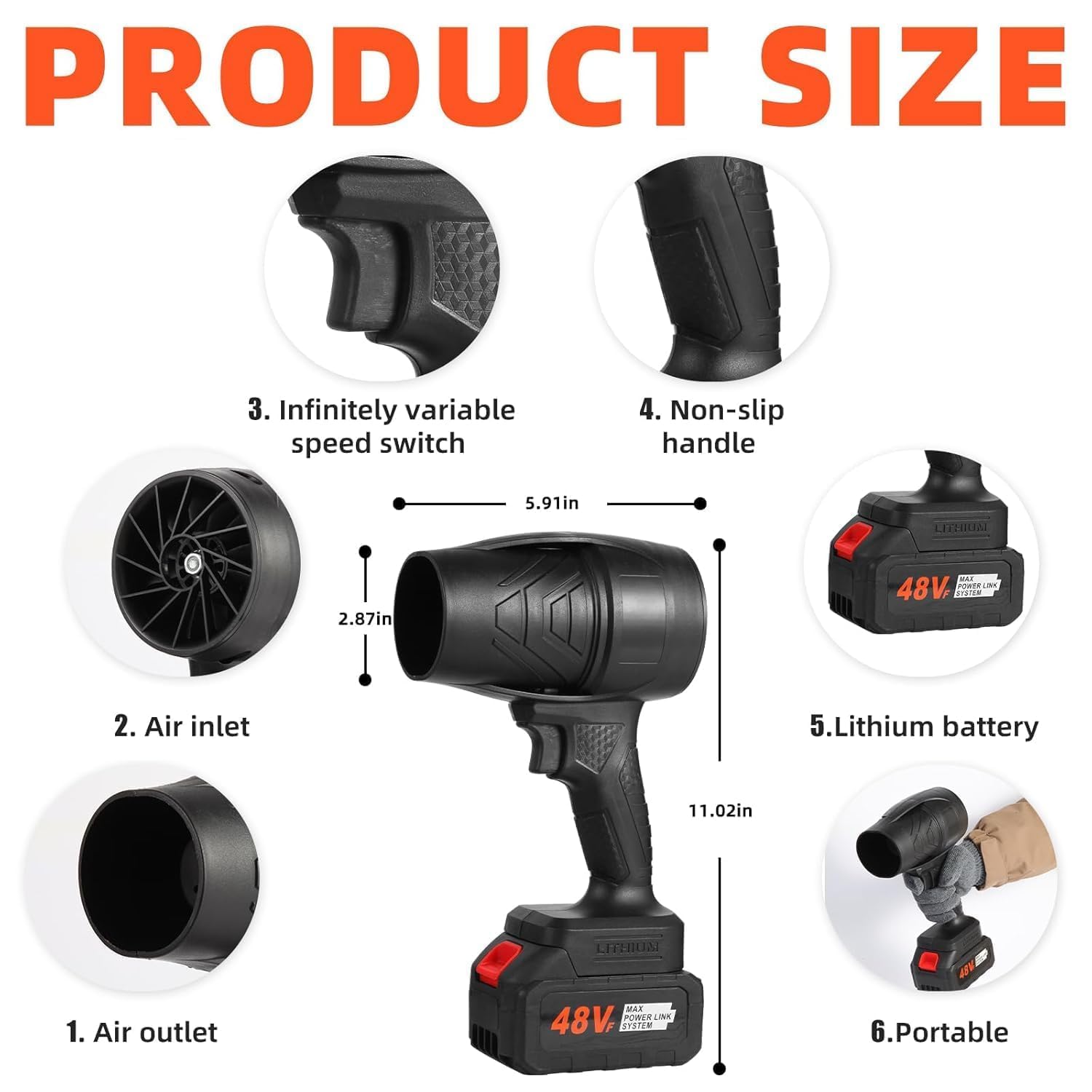 Turbo Air Blower Pro – Wireless Dust Cleaner for Car, Laptop & Home