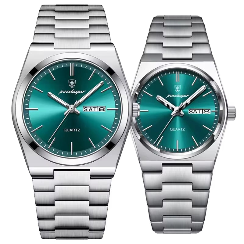 POEDAGAR 930/786 Lover'S New Luxury Watch Waterproof Luminous Date Stainless Watch Reloj Casual Business Couple Quartz Watches