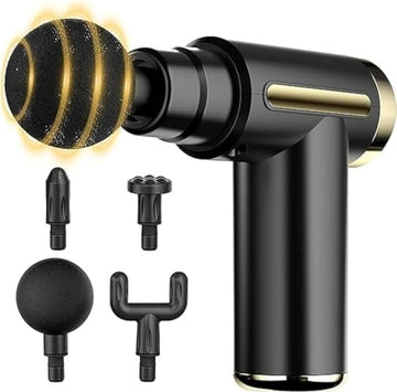Deep Tissue Massage Gun – 4 Head Attachments | Portable Muscle Recovery Massager
