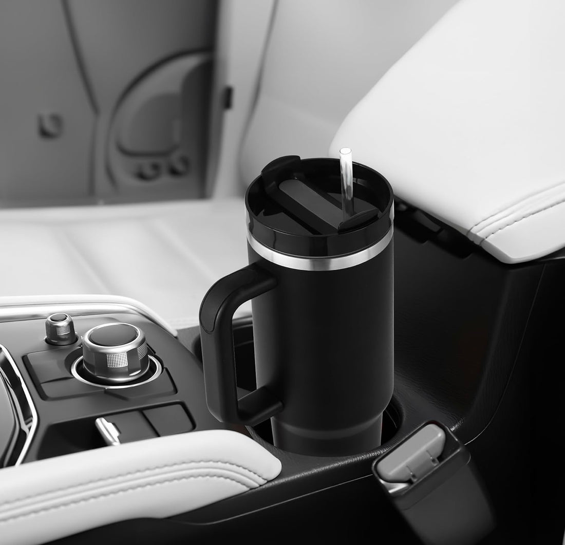 Tumbler With Handle Straw Insulated, Stainless Steel