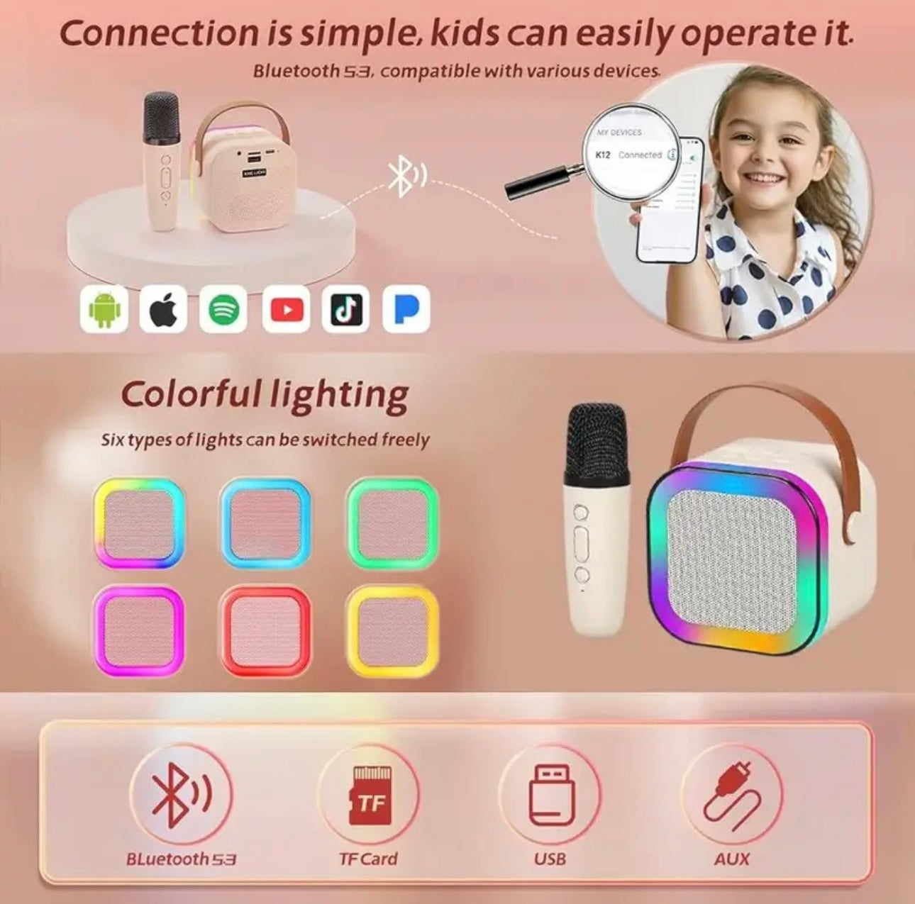 Lexiv K5 Karaoke Microphone