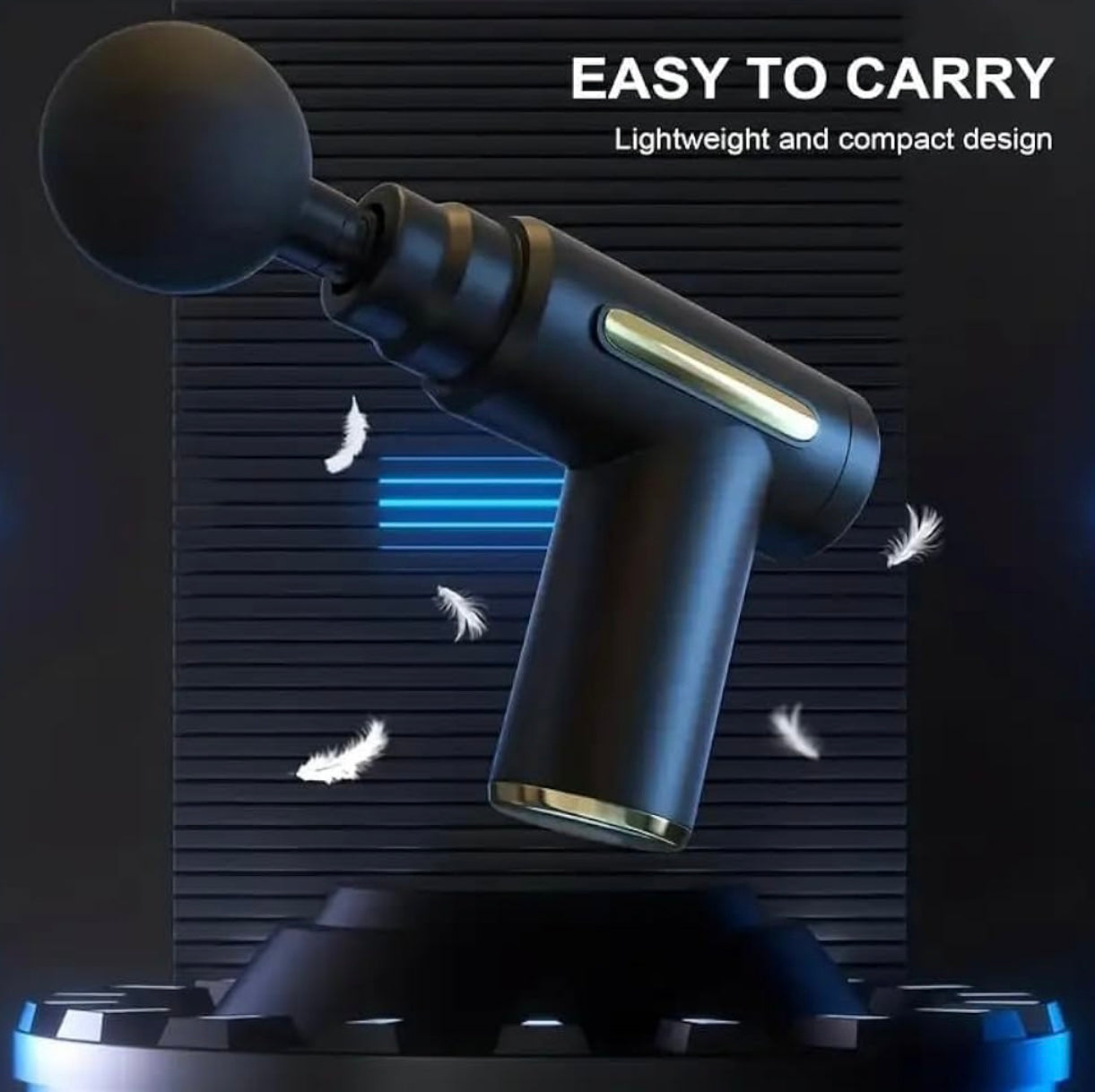 Deep Tissue Massage Gun – 4 Head Attachments | Portable Muscle Recovery Massager