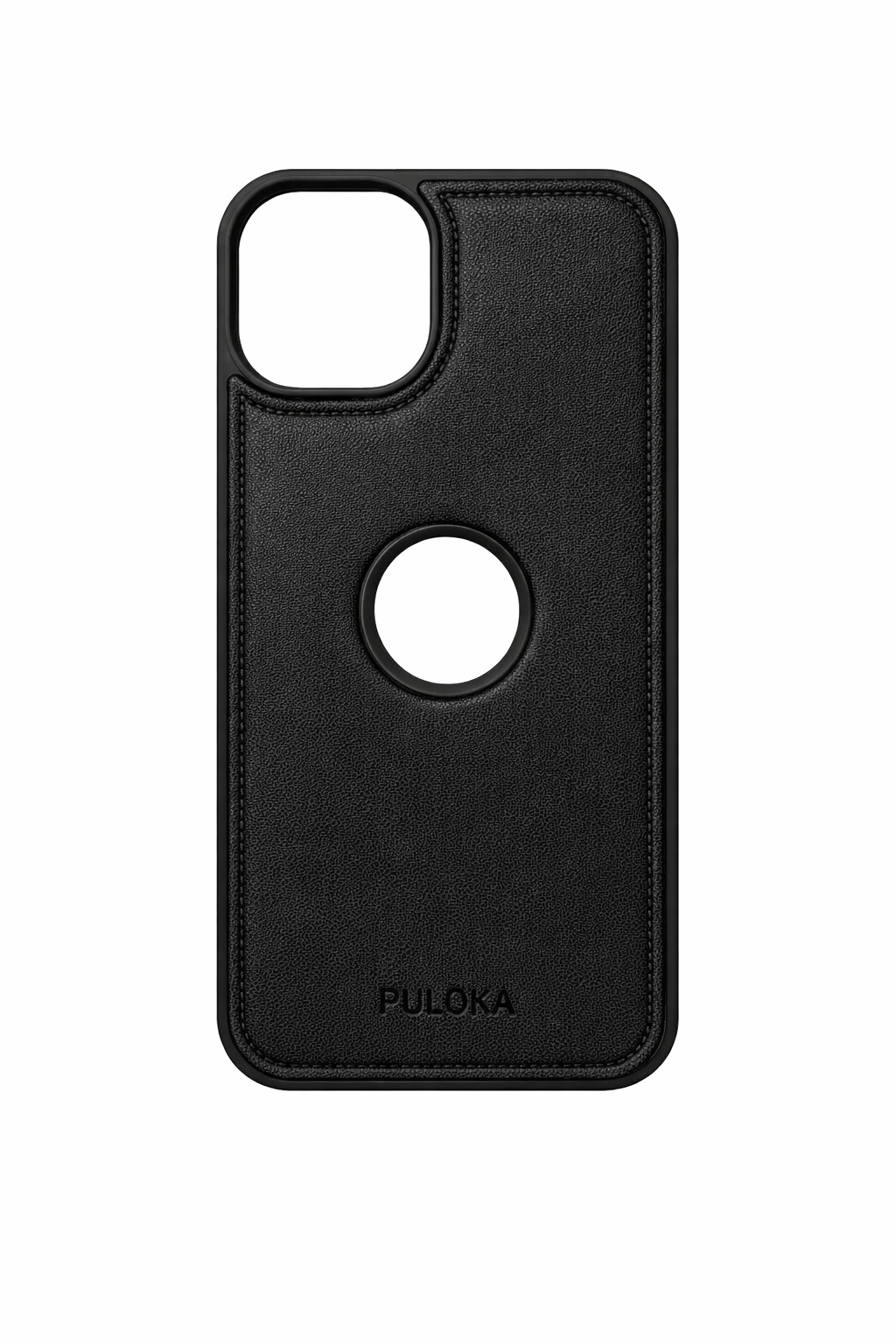 Premium Leather Back Cover for iPhone Series  | Shockproof Slim Case (Brown/Black)