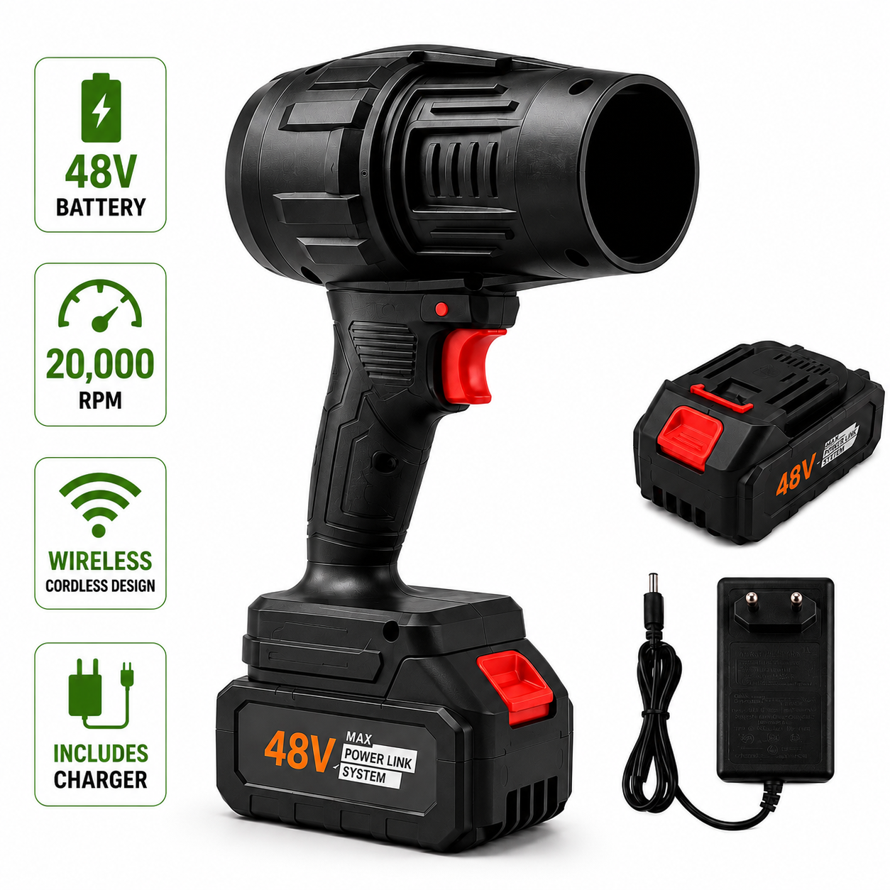Turbo Air Blower Pro – Wireless Dust Cleaner for Car, Laptop & Home
