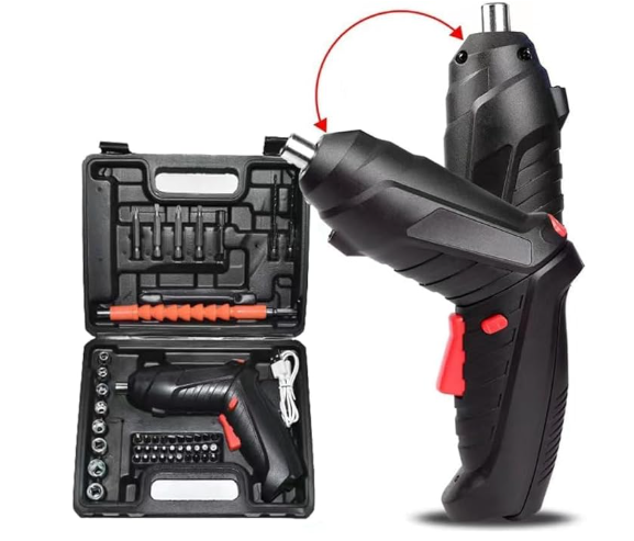 MINI Electric Screwdriver Set, 3.6V Battery Powered Screwdriver Kit Including 46pcs Bits