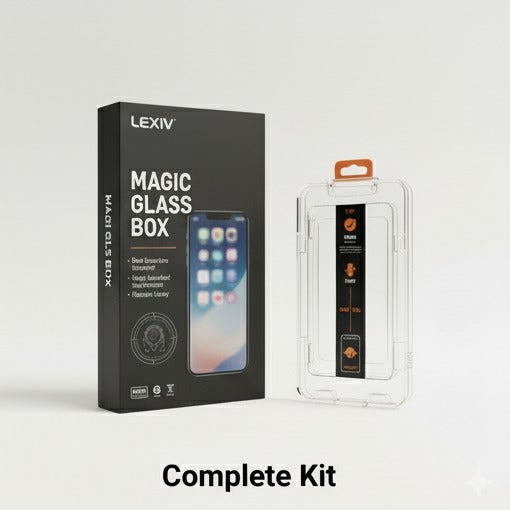 LEXIV Magic Glass Box: Easy Install Tempered Glass Screen Protector with Auto-Alignment Kit